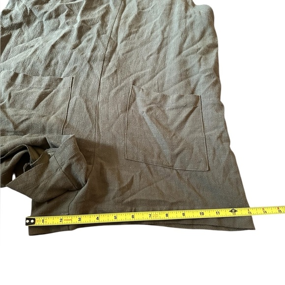 Altar’d State Green Linen Overall Romper Small - Picture 11 of 12
